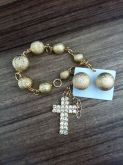 Conjunto brinco e pulseira