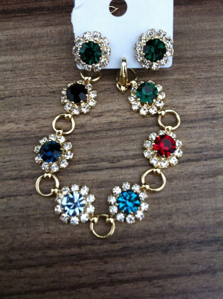 Conjunto brinco e pulseira