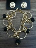 Conjunto brinco e pulseira