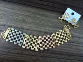 Conjunto brinco e pulseira