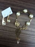 Conjunto brinco e pulseira